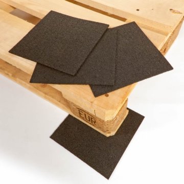 Anti-Rutsch-Matte aus Gummi, schwarz, Gleitreibbeiwert 0,6, Stärke