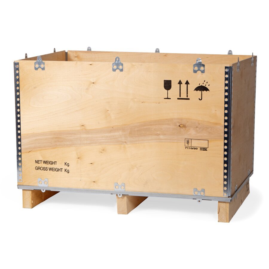 3-teilige Sperrholzkiste zum Falten, bestehend aus Boden + Ring + Deckel 3-teilige Sperrholzkiste zum Falten, bestehend aus Boden + Ring + Deckel