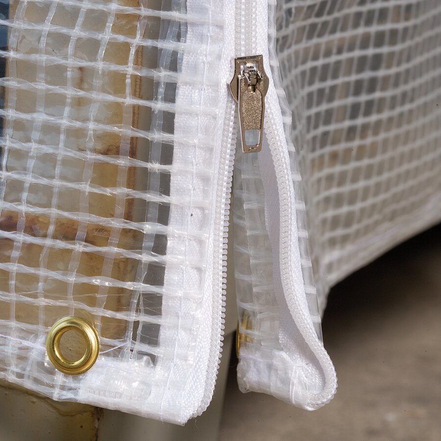 Schnelles ffnen und Schlieen der Haube mit Reiverschluss