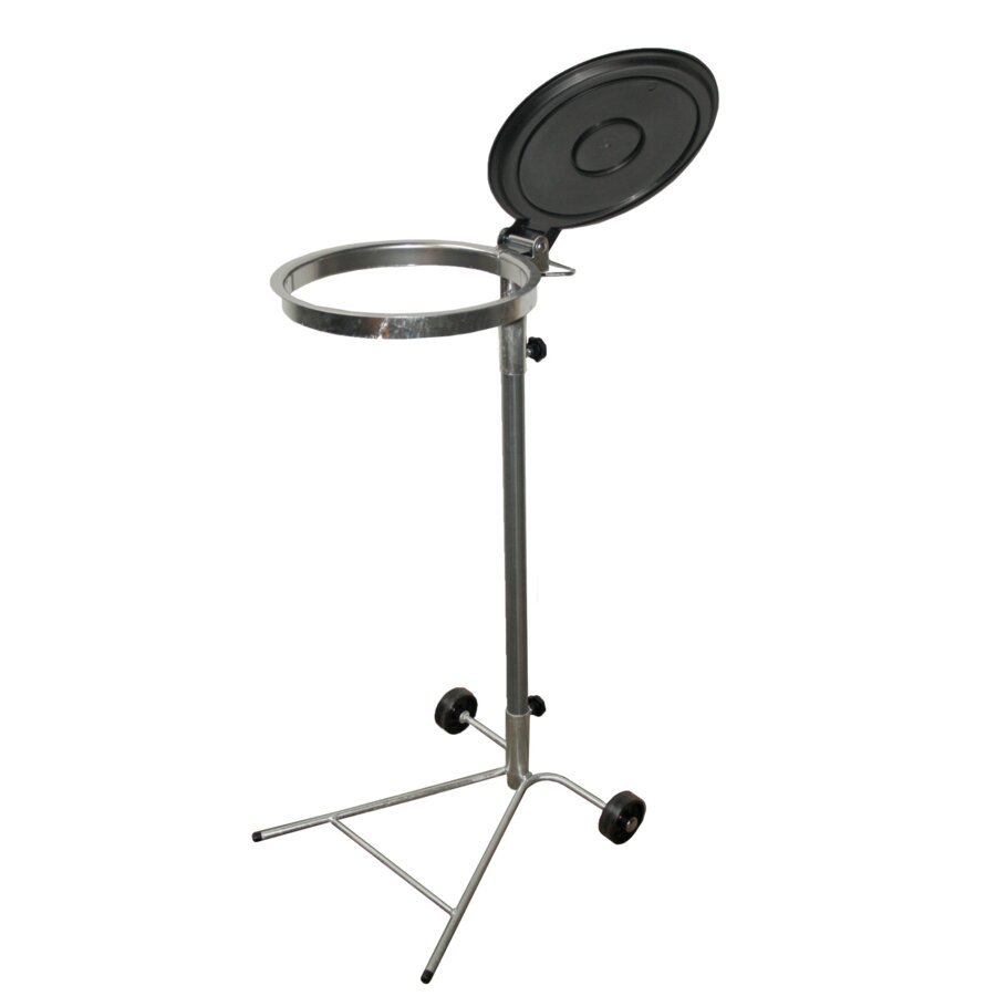 Mit zwei bodenschonenden Kunststoffkappen am Fußteil Mit zwei bodenschonenden Kunststoffkappen am Fußteil