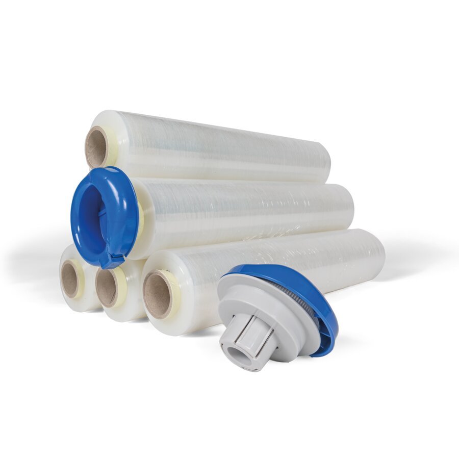 Stabile Abrollhlsen mit praktischer Bremse in robuster Kunststoff-Ausfhrung