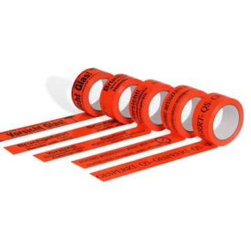 Warnklebeband mit leuchorangener Oberfläche