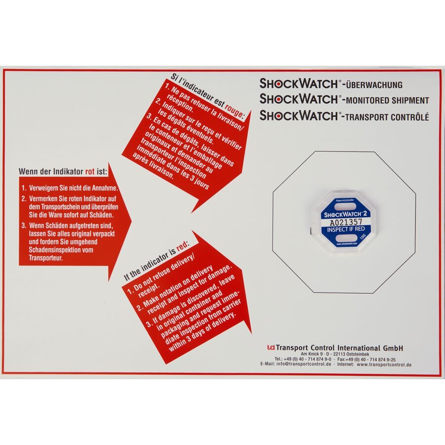 Im Lieferumfang enthalten: 3-sprachiger Warn-Aufkleber im DIN-A4 Format Im Lieferumfang enthalten: 3-sprachiger Warn-Aufkleber im DIN-A4 Format