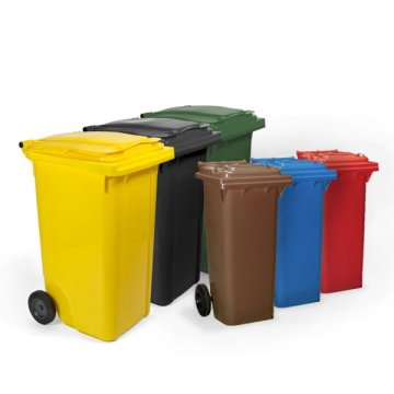 Abfallbehälter in mehreren Farben und Größen