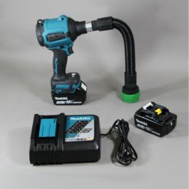 Akku-Geblse Makita DAS180 fr Stauscke mit Mehrwegventil