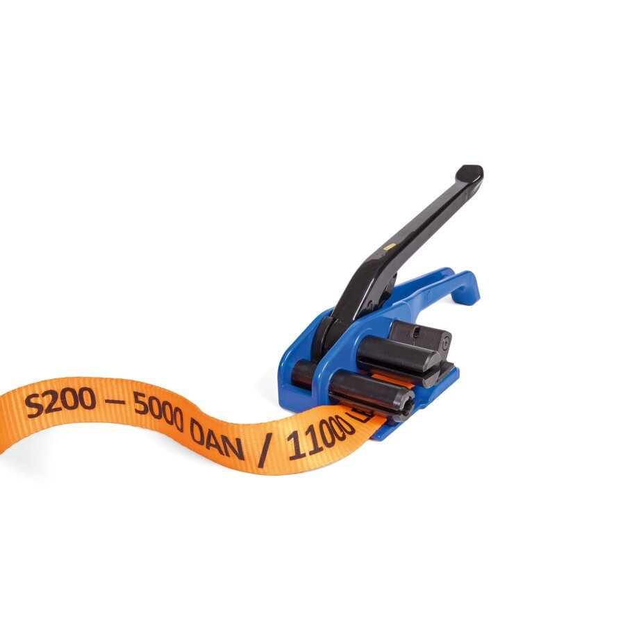 Das Spanngerät ist einfach zu bedienen und hat eine integrierte Schneidevorrichtung Das Spanngerät ist einfach zu bedienen und hat eine integrierte Schneidevorrichtung