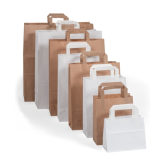 Papier-Tragetasche mit Henkel 200 x 280 x 100 mm braun