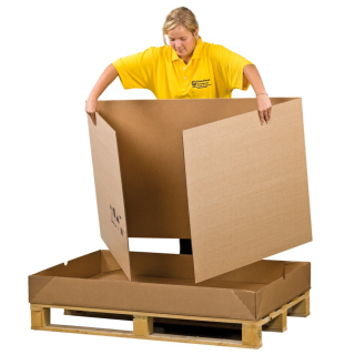 So wird die R�ckwand des Palettencontainers montiert