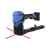 Akku-Kartonhefter mit Crosslaser f�r 22 mm Klammern