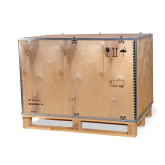 Sperrholzkisten zum Falten 780 x 580 x 580 mm mit Einwegpalette