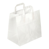 Papier-Tragetasche mit Henkel und breitem Boden 260 x 170 x 250 mm wei�