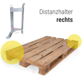 Distanzhalter f�r EURO-Palette 250 mm rechte Ausf�hrung