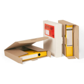 Ordnerkarton mit Steck-Verschluss 290 x 322 x 90 mm braun