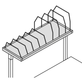 Anbaumagazin 1600 x 600 mm f�r Packtisch 