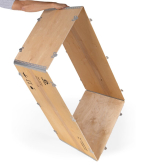 Sperrholzkisten zum Falten 580 x 380 x 380 mm ohne Unterbau