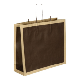 Papier-Tragetasche mit Kordel 320 x 100 x 270 mm braun