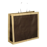 Papier-Tragetasche mit Kordel 420 x 130 x 370 mm braun