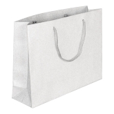 Papier-Tragetasche mit Kordel 320 x 90 x 240 mm silber glitzer