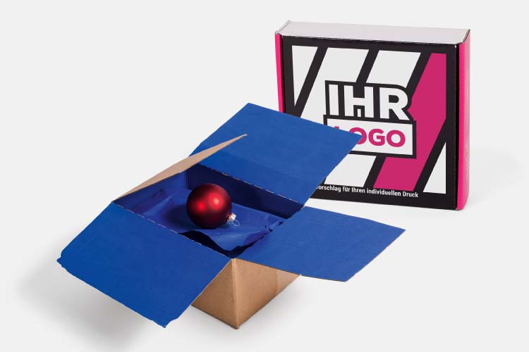 Bedruckte Kartons ins Farbe