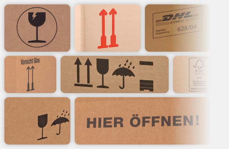 Bedruckte Kartons mit Logodruck