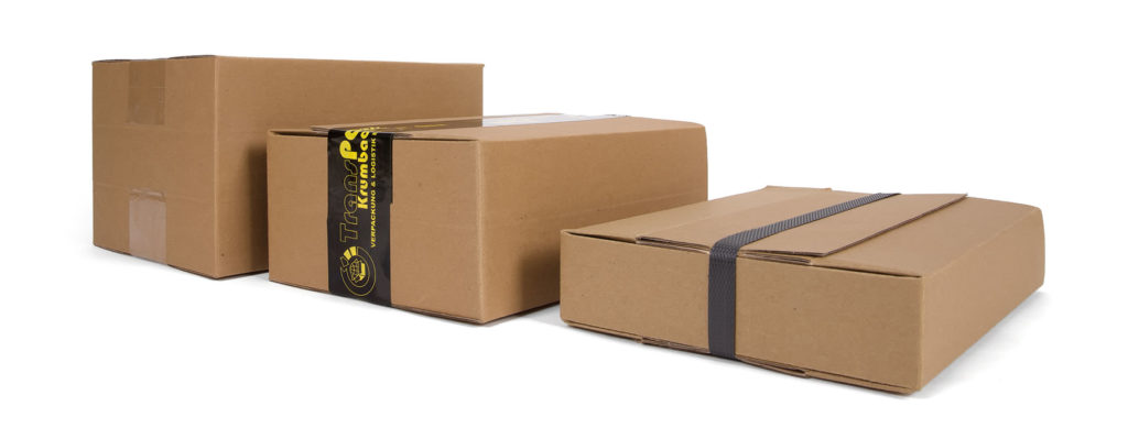 Kartons in drei verschiedenen Größen