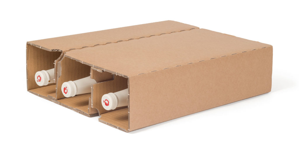 Gefache für drei Flaschen